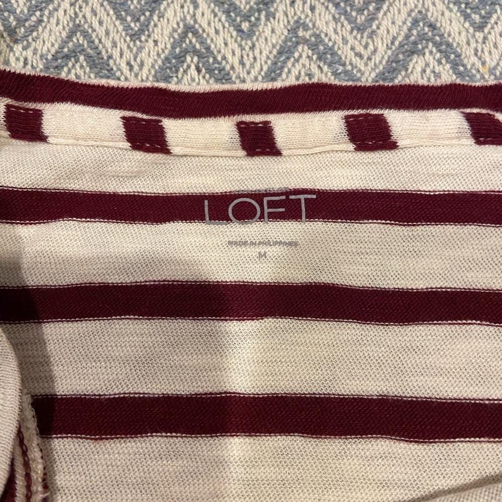 Loft Cotton Long Sleeve Top Medium - Picture 2 of 7